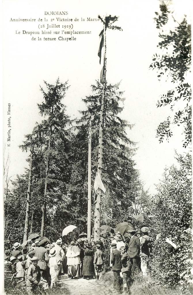 1ère cérémonie 18 juillet 1919 : implantation du Mémorial de Dormans