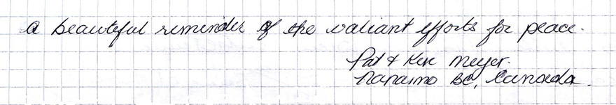 Mots laissés par les visiteurs du Mémorial de Dormans 6