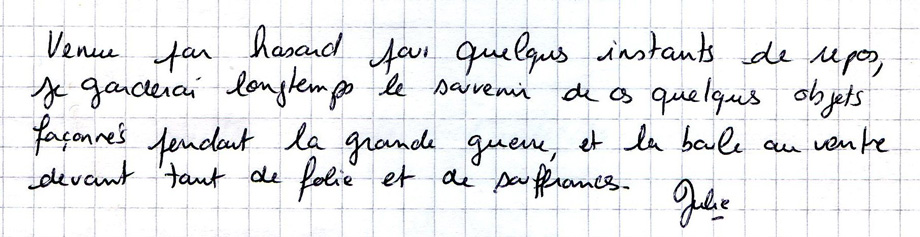 Mots laissés par les visiteurs du Mémorial de Dormans 9
